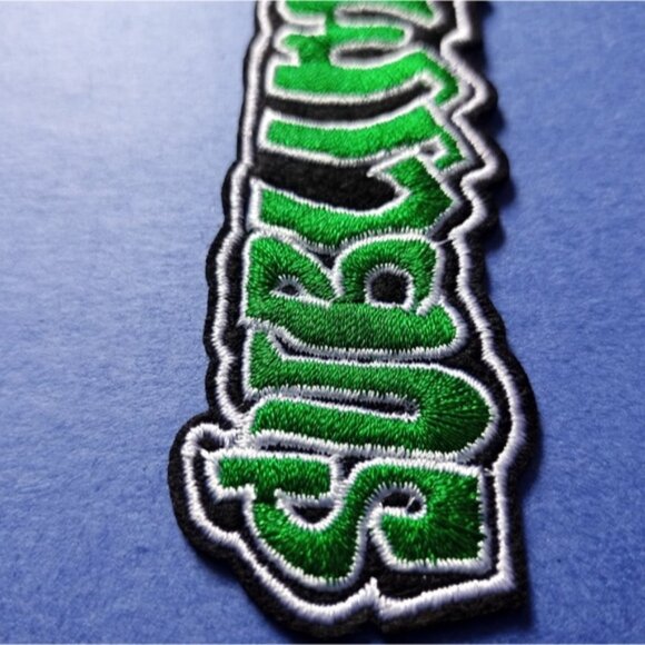 🌴 Sublime Iron-On Patch – Green / White / Black (1.1” x 3.8”) - Picture 2 of 5